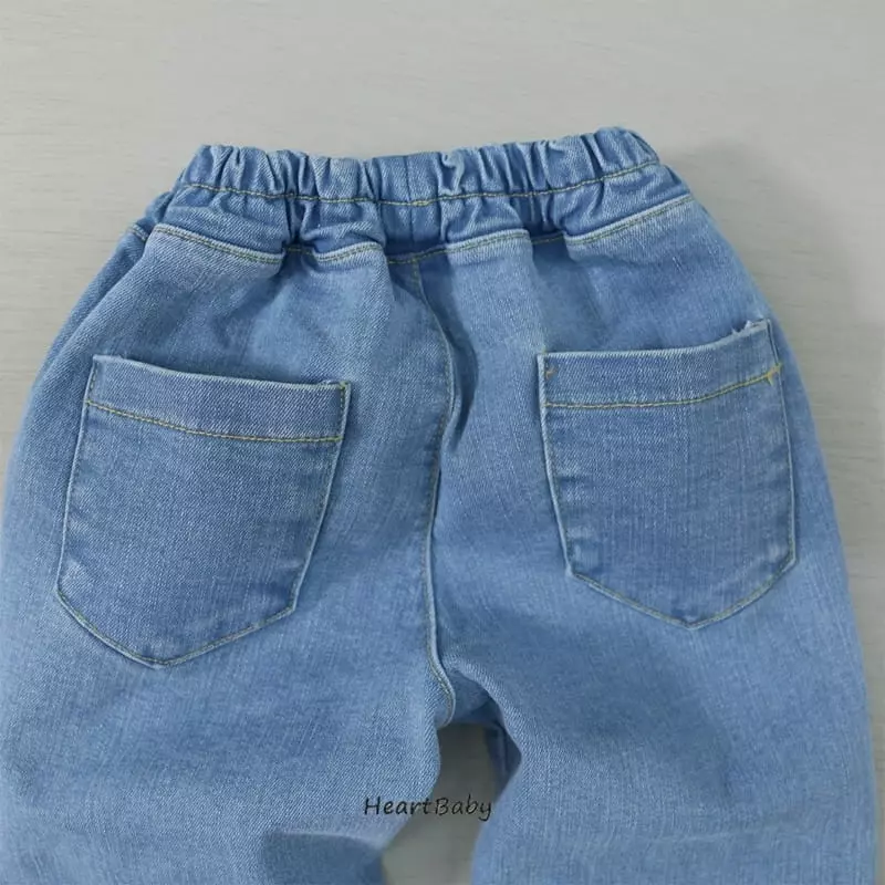 Heart Baby - Korean Children Fashion - #discoveringself - Span Jeans - 5
