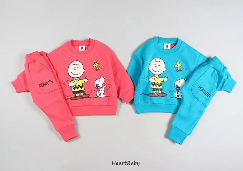 Heart Baby - Korean Children Fashion - #discoveringself - Charlie Snooph Top Bottom Set