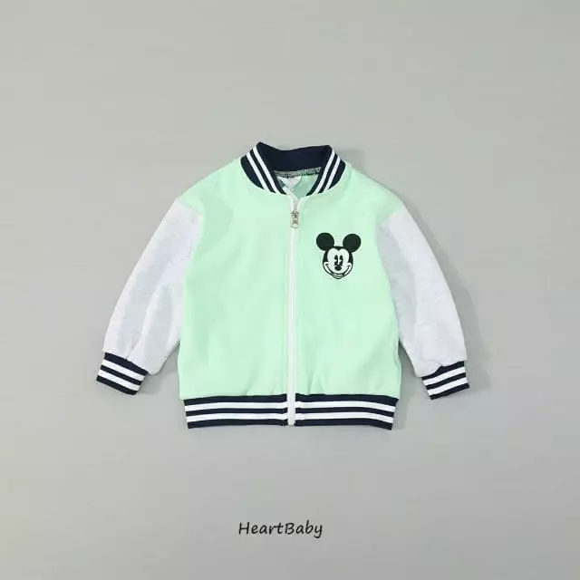 Heart Baby - Korean Children Fashion - #fashionkids - Mickey Baseball Jumper - 8