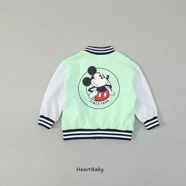 Heart Baby - Korean Children Fashion - #kidsshorts - Mickey Baseball Jumper - 9
