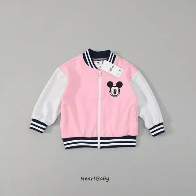 Heart Baby - Korean Children Fashion - #kidsstore - Mickey Baseball Jumper - 10