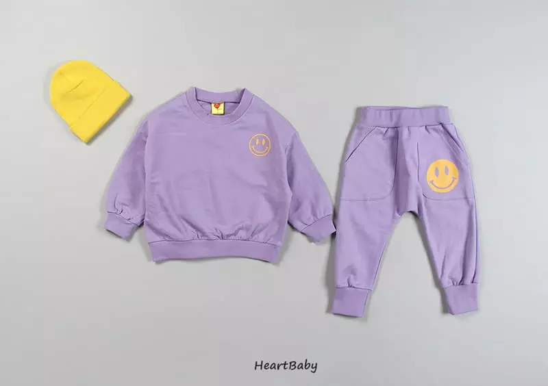 Heart Baby - Korean Children Fashion - #magicofchildhood - Smile Top Bottom Set - 7