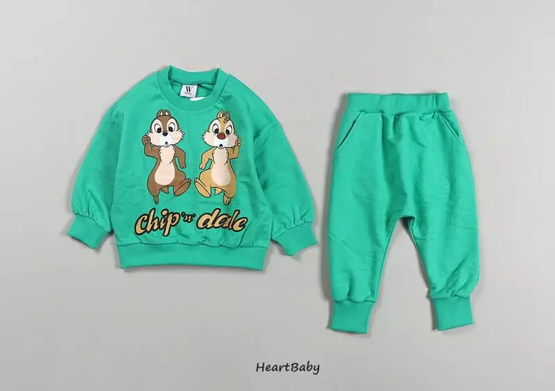 Heart Baby - Korean Children Fashion - #magicofchildhood - Chip and Dale Top Bottom Set - 4