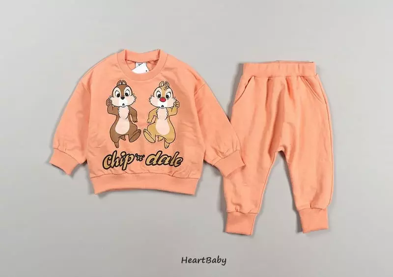 Heart Baby - Korean Children Fashion - #prettylittlegirls - Chip and Dale Top Bottom Set - 5