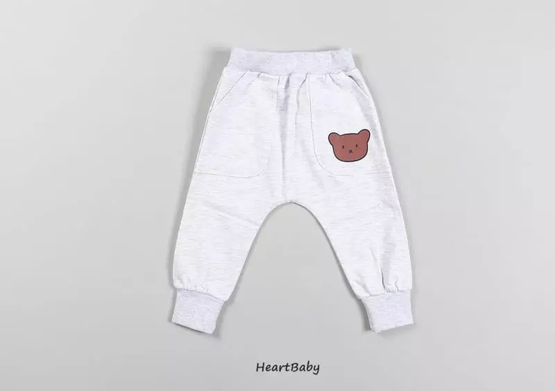 Heart Baby - Korean Children Fashion - #prettylittlegirls - Bear Top Bottom Set - 7