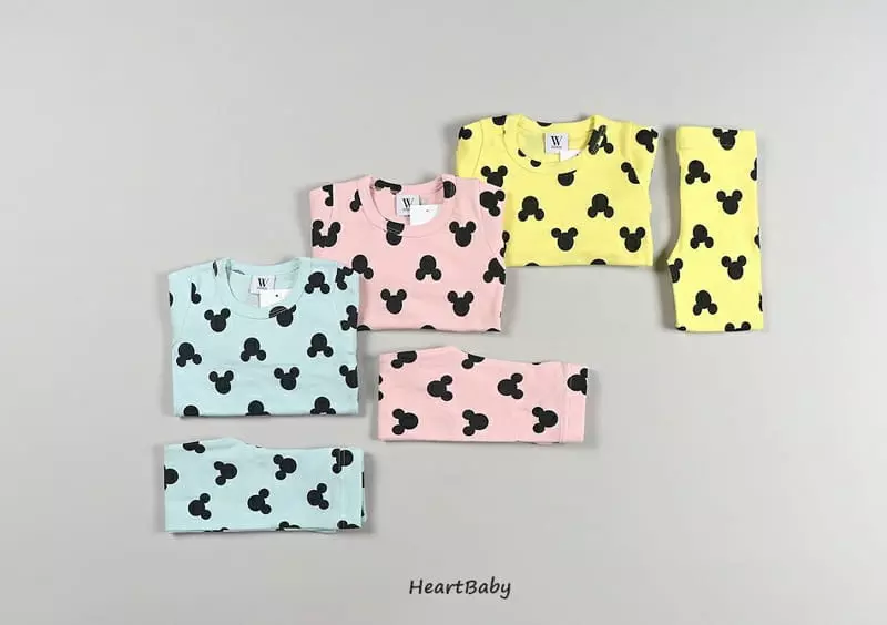 Heart Baby - Korean Children Fashion - #toddlerclothing - Circle Mickey Easywear - 6