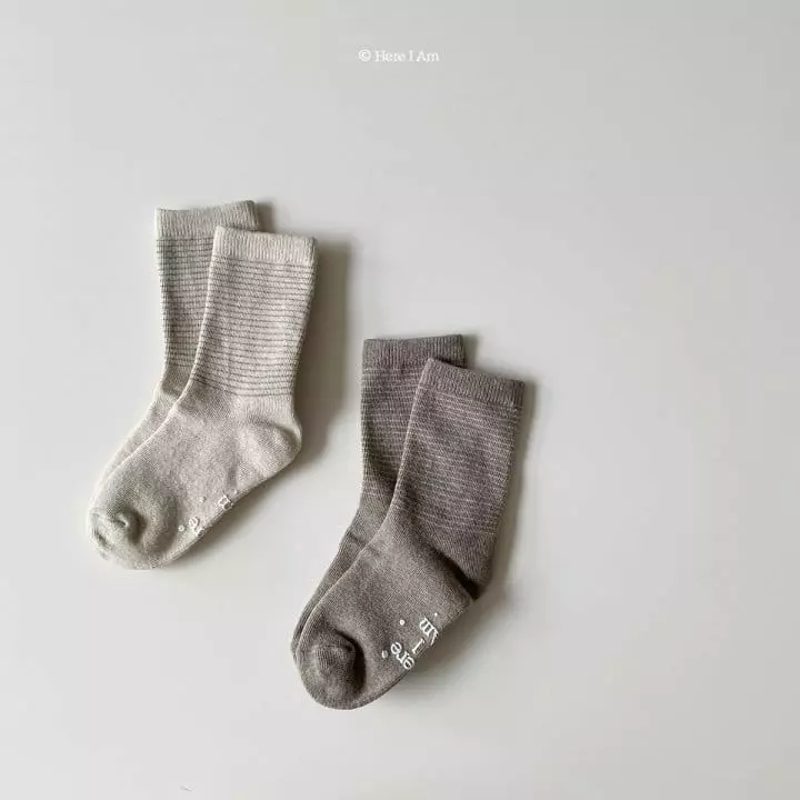 Here I Am - Korean Children Fashion - #Kfashion4kids - Here I Am Socks [set of 2] - 3