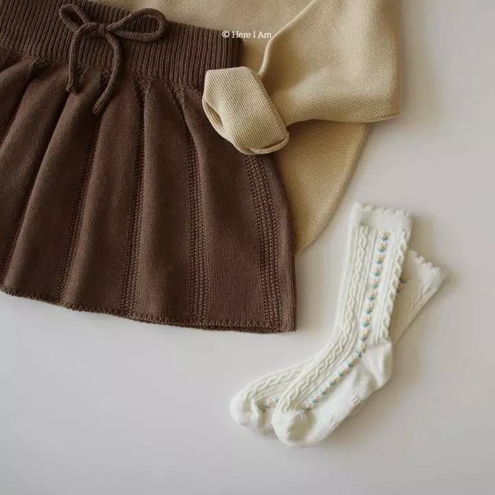 Here I Am - Korean Children Fashion - #discoveringself - Pure Knit Skirt - 5