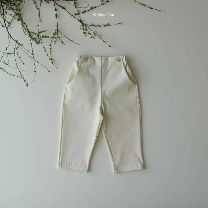 Here I Am - Korean Children Fashion - #kidsstore - Crème Pants - 3