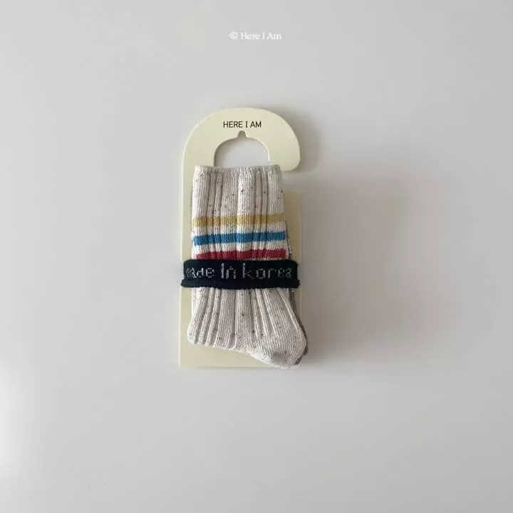 Here I Am - Korean Children Fashion - #stylishchildhood - Here I Am Socks [set of 2] - 10