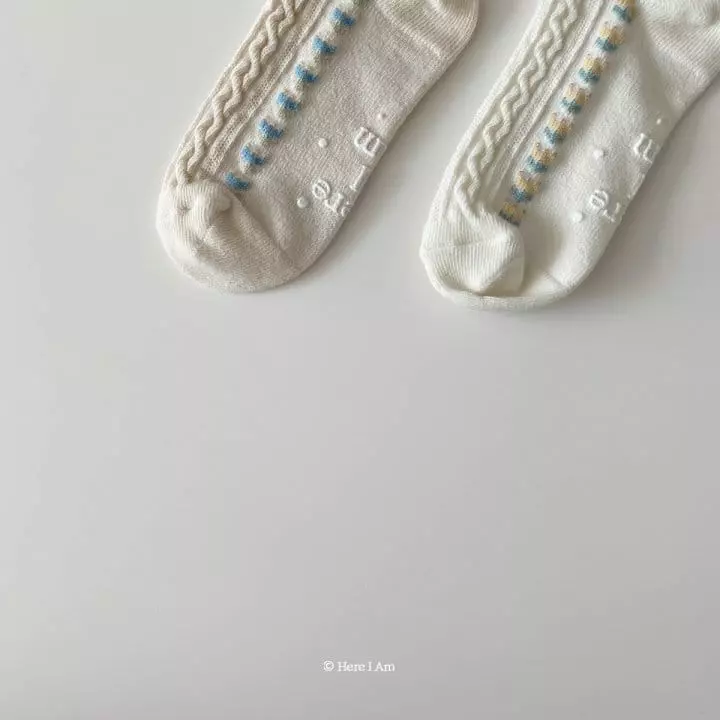 Here I Am - Korean Children Fashion - #todddlerfashion - Here I Am Socks [set of 2] - 8