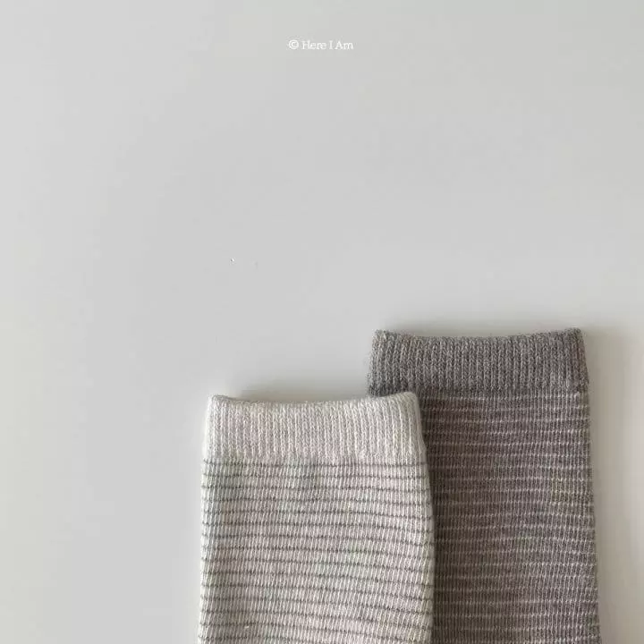 Here I Am - Korean Children Fashion - #toddlerclothing - Here I Am Socks [set of 2] - 9