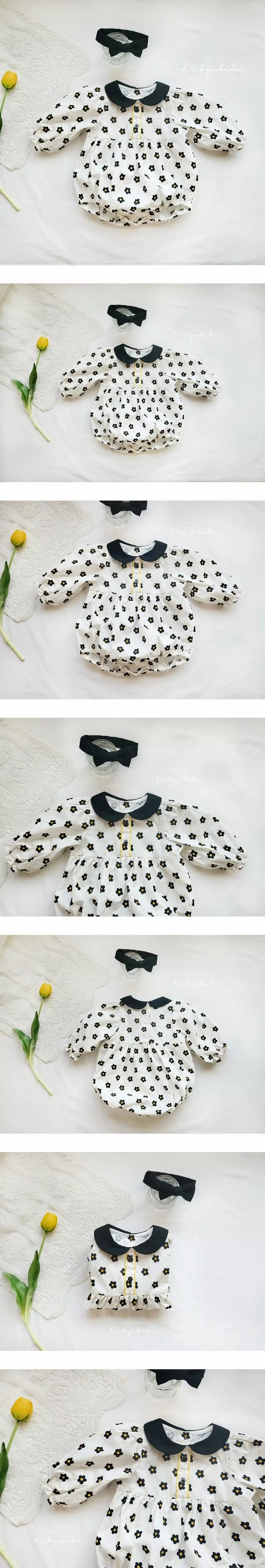 Hi Byebebe - Korean Baby Fashion - #babyboutique - Mood Flower Bodysuit