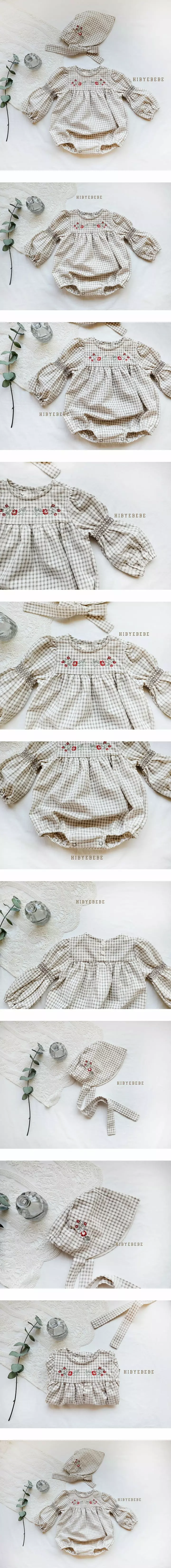 Hi Byebebe - Korean Baby Fashion - #babyoutfit - Clare Flwoer Embroidery Bodysuit