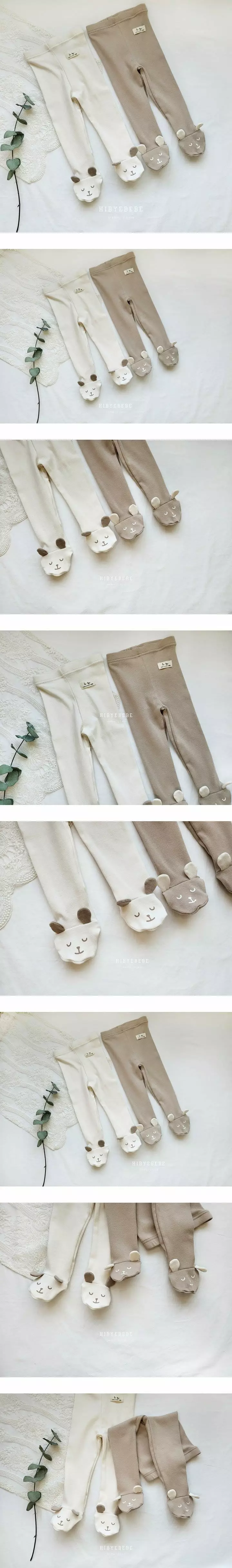 Hi Byebebe - Korean Baby Fashion - #onlinebabyboutique - Bear Bear Foot Leggings