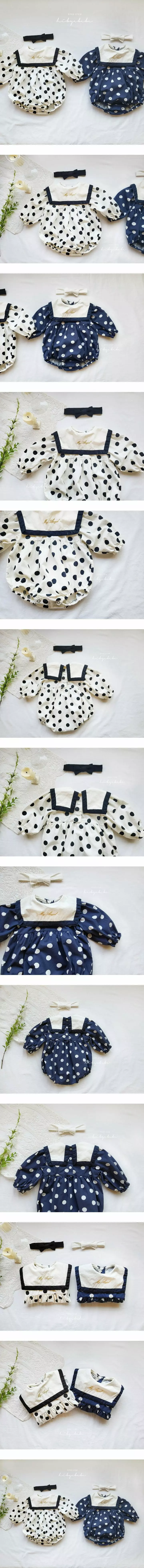 Hi Byebebe - Korean Baby Fashion - #smilingbaby - Dot Sailor Bodysuit