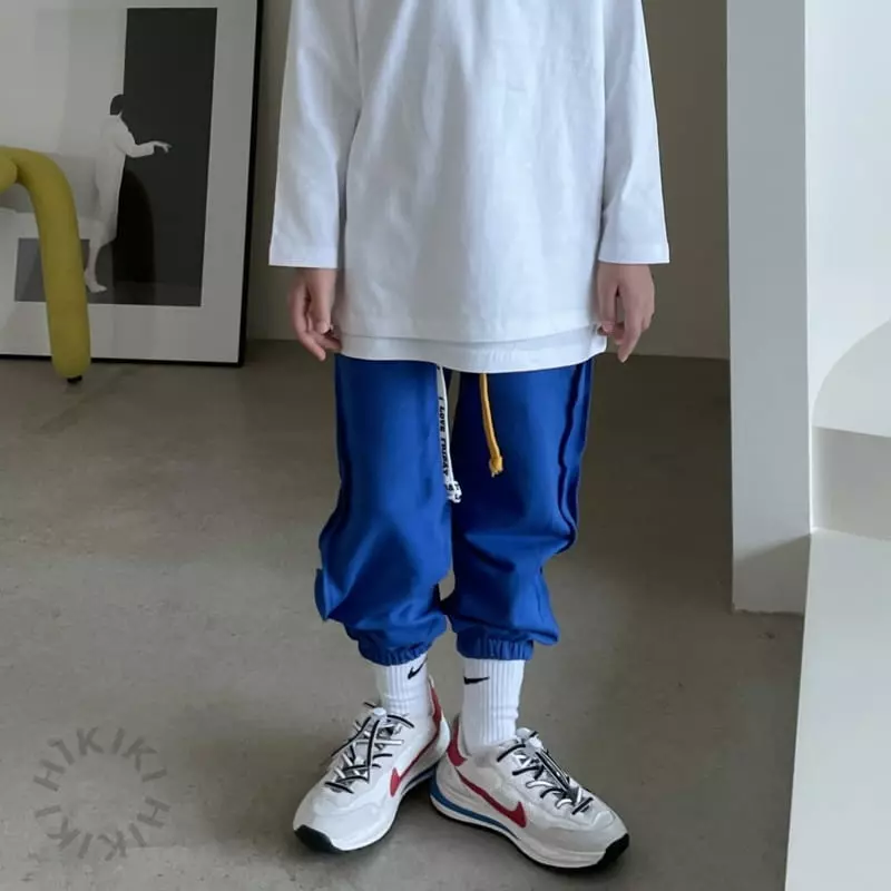 Hikiki - Korean Children Fashion - #childofig - String Jogger Pants - 2