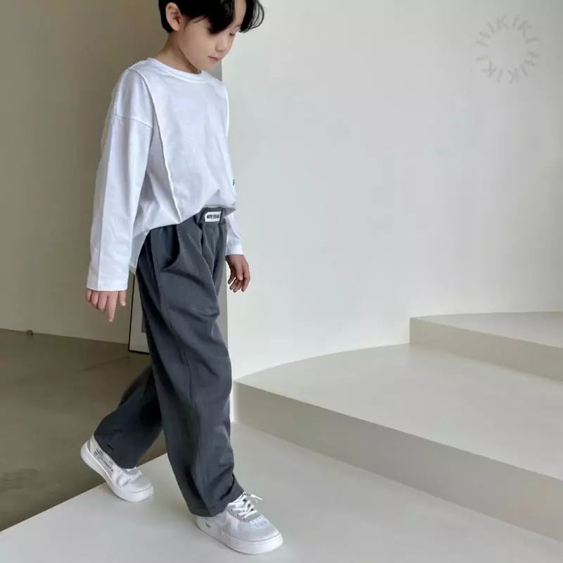 Hikiki - Korean Children Fashion - #childofig - Span Slacks Gray