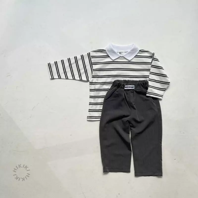 Hikiki - Korean Children Fashion - #designkidswear - Span Slacks Gray - 4