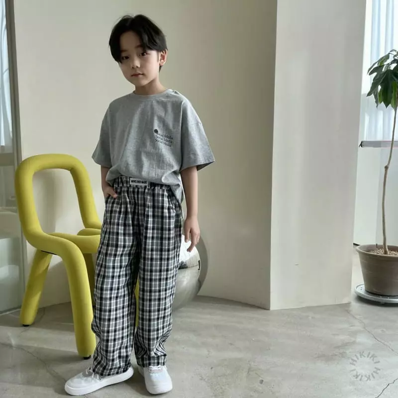 Hikiki - Korean Children Fashion - #discoveringself - Span Slacks Check - 4