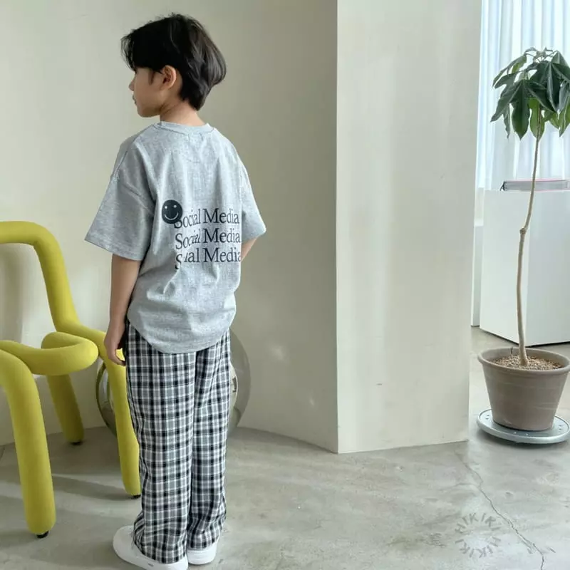 Hikiki - Korean Children Fashion - #kidsstore - Span Slacks Check - 6