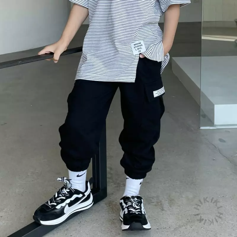 Hikiki - Korean Children Fashion - #littlefashionista - Slit Short Sleeves Tee - 5