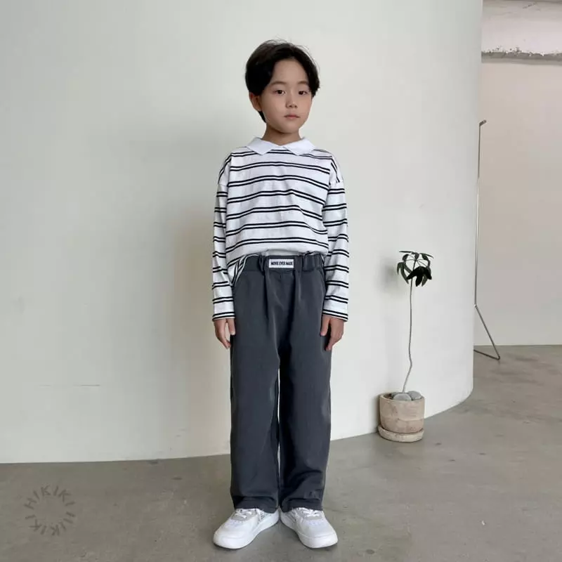 Hikiki - Korean Children Fashion - #toddlerclothing - 2 Stripes Tee - 5