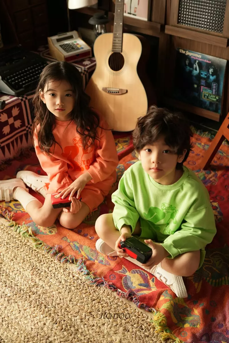 Hodoo - Korean Children Fashion - #Kfashion4kids - Touch Down Top Bottom Set - 8