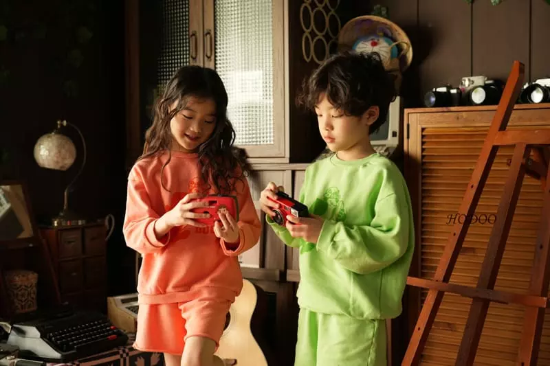 Hodoo - Korean Children Fashion - #discoveringself - Touch Down Top Bottom Set - 4