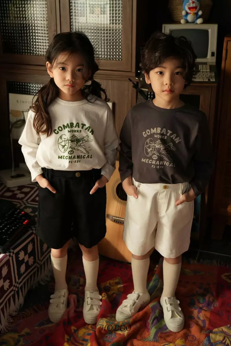 Hodoo - Korean Children Fashion - #kidsshorts - Airplane Tee - 4