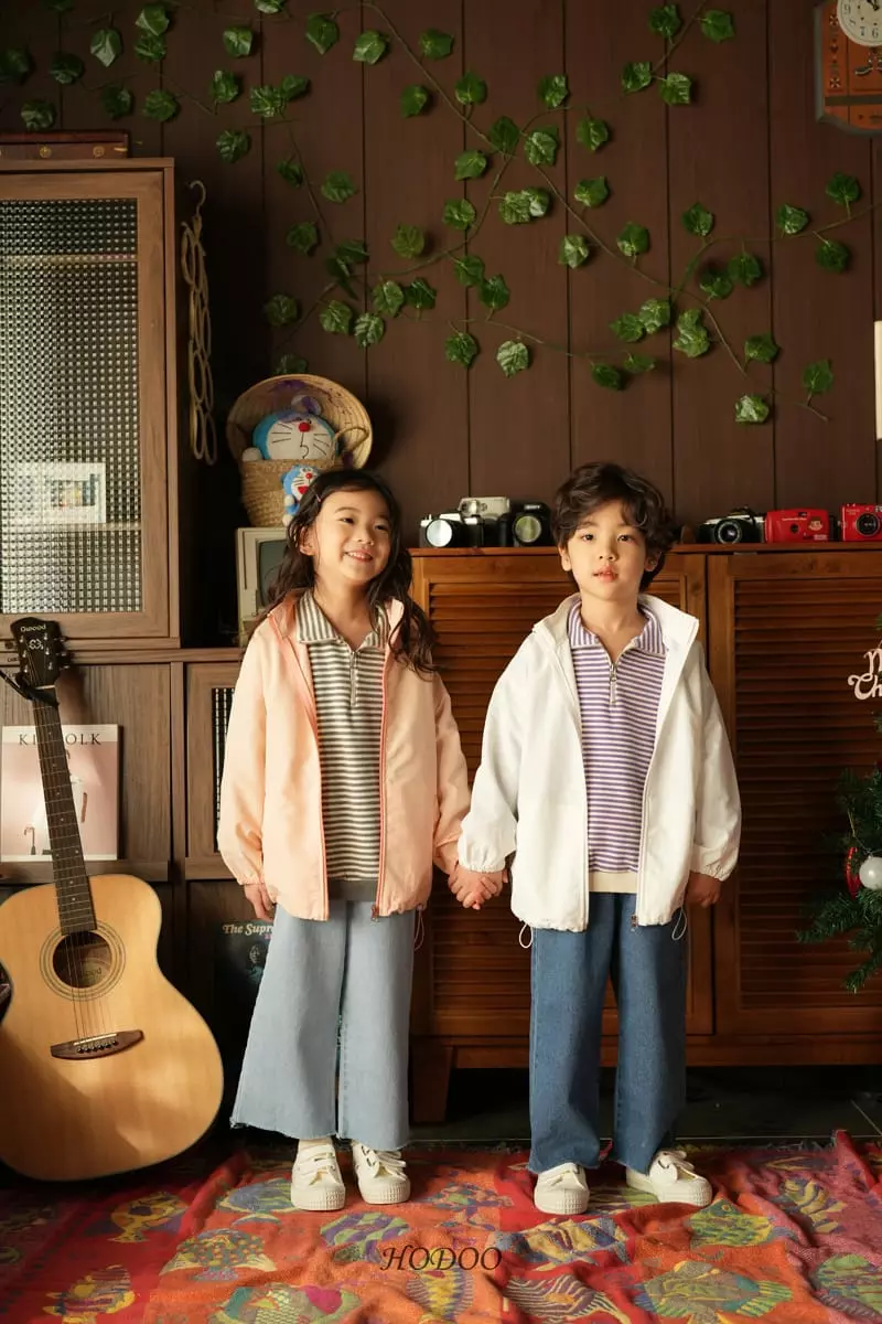 Hodoo - Korean Children Fashion - #kidsstore - Match Zip-up Sweatshirt - 3