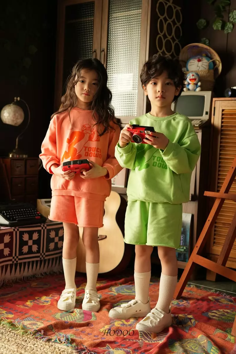 Hodoo - Korean Children Fashion - #kidzfashiontrend - Touch Down Top Bottom Set - 7