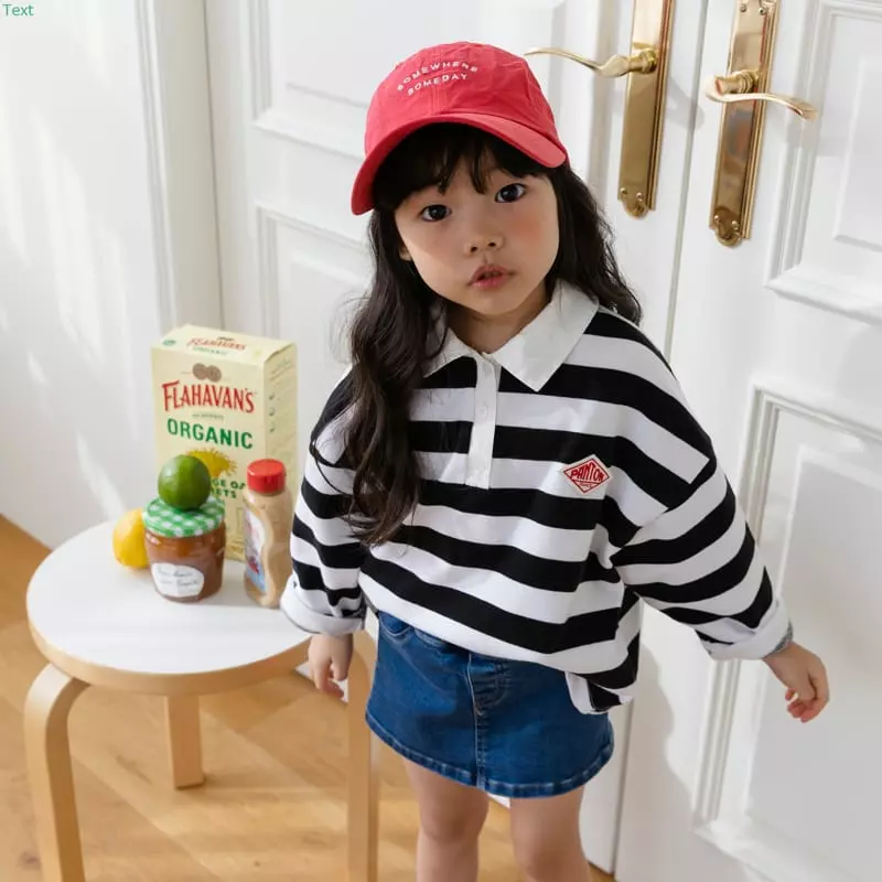 Honeybee - Korean Children Fashion - #Kfashion4kids - Stripes Collar Tee - 9