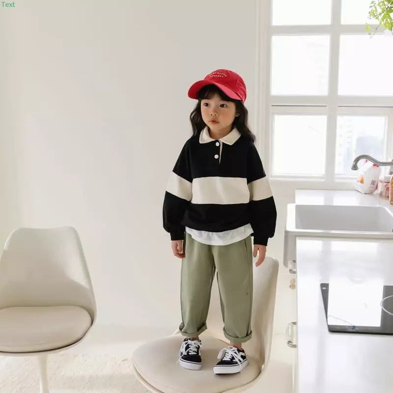 Honeybee - Korean Children Fashion - #prettylittlegirls - Color Collar Tee - 4