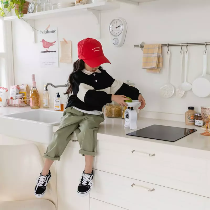 Honeybee - Korean Children Fashion - #childofig - Color Collar Tee - 5