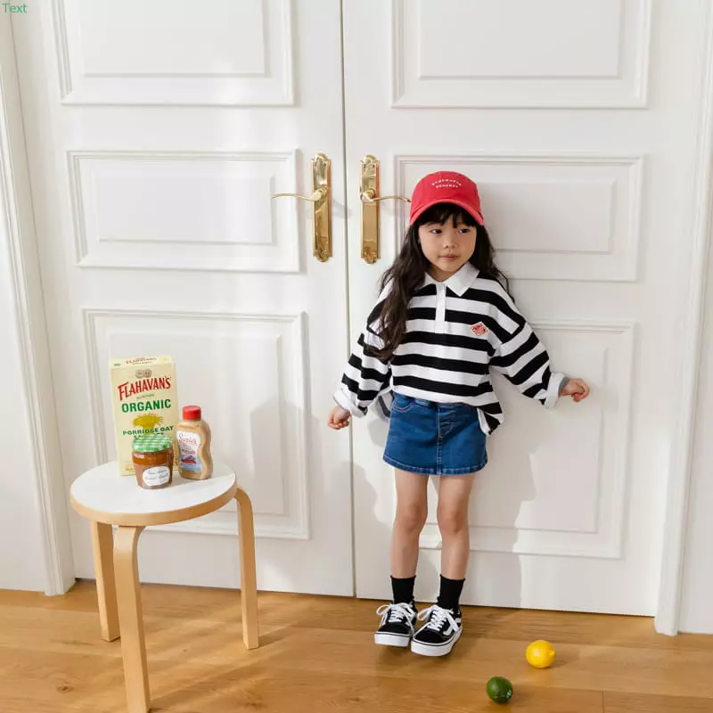 Honeybee - Korean Children Fashion - #childrensboutique - Stripes Collar Tee - 2