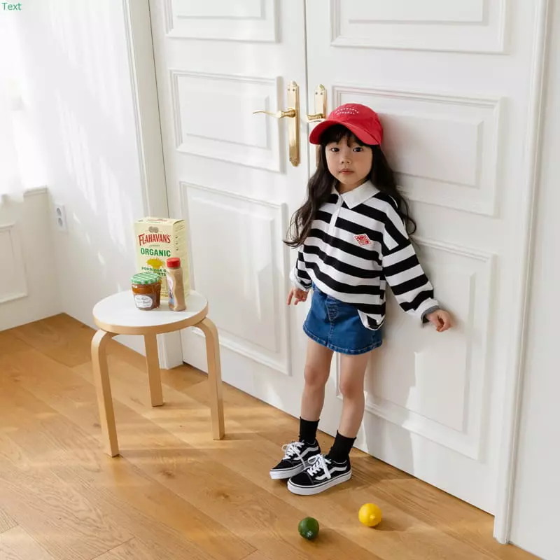 Honeybee - Korean Children Fashion - #designkidswear - Stripes Collar Tee - 4