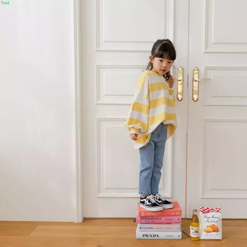 Honeybee - Korean Children Fashion - #discoveringself - Stripes Smile Tee - 2
