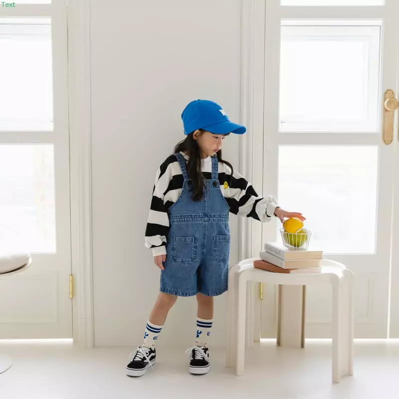 Honeybee - Korean Children Fashion - #kidsshorts - Denim Dungarees Pants - 10