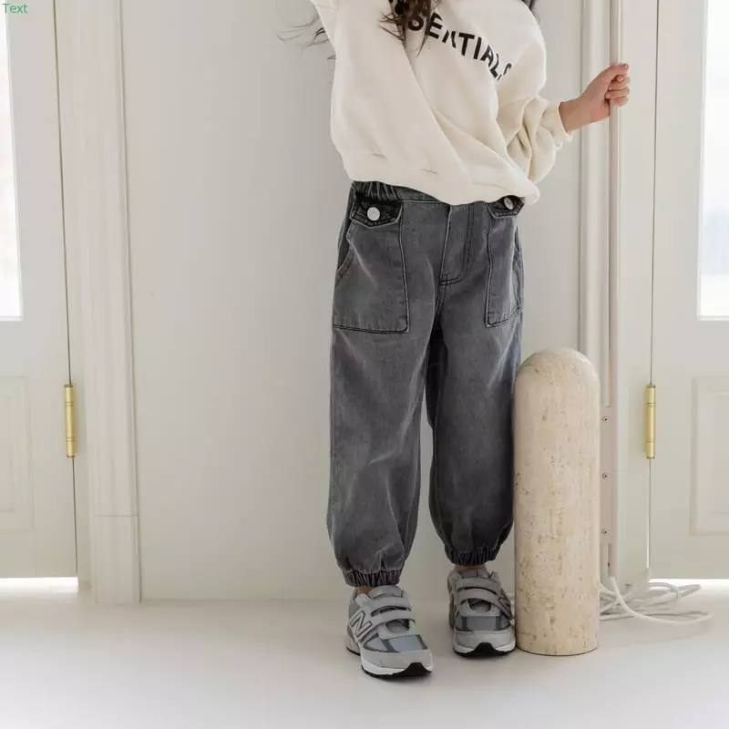 Honeybee - Korean Children Fashion - #kidsstore - Denim Pocket Jogger Pants