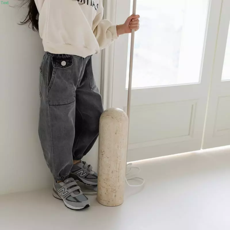Honeybee - Korean Children Fashion - #kidzfashiontrend - Denim Pocket Jogger Pants - 2