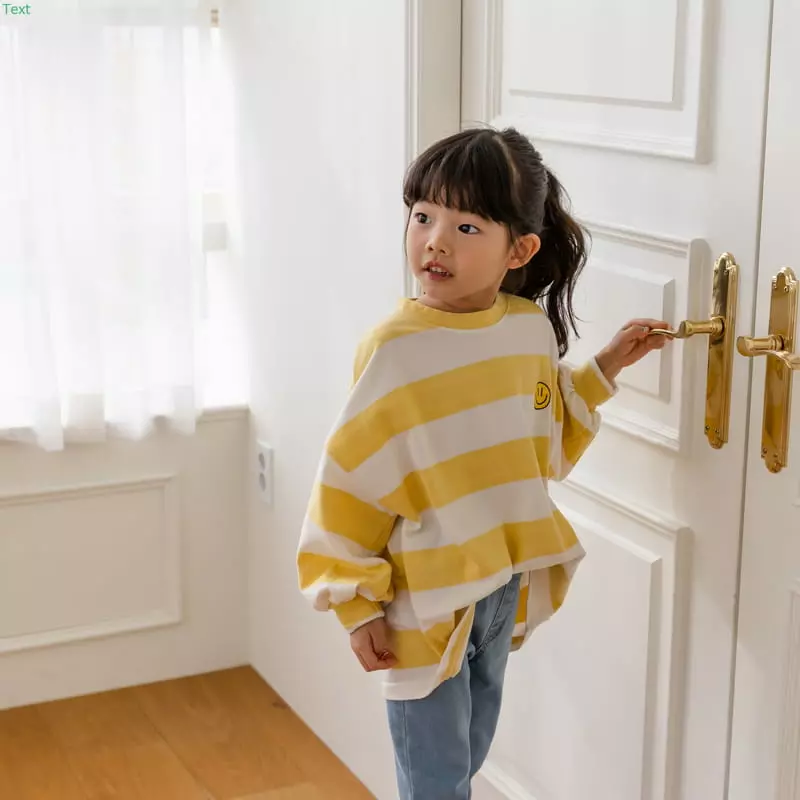 Honeybee - Korean Children Fashion - #kidzfashiontrend - Stripes Smile Tee - 6