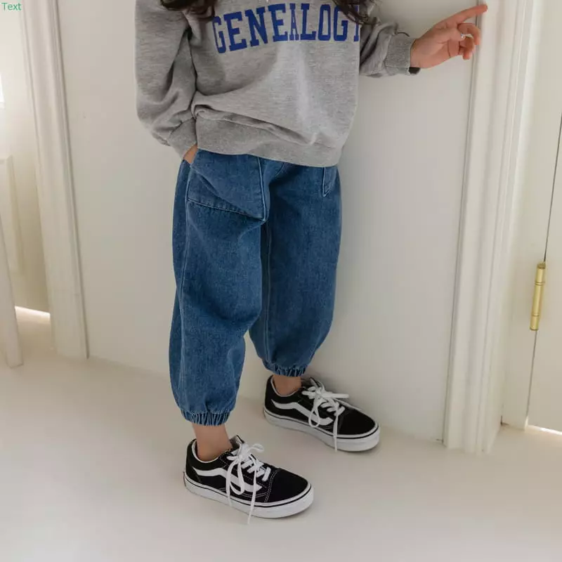 Honeybee - Korean Children Fashion - #minifashionista - Denim Pocket Jogger Pants - 6