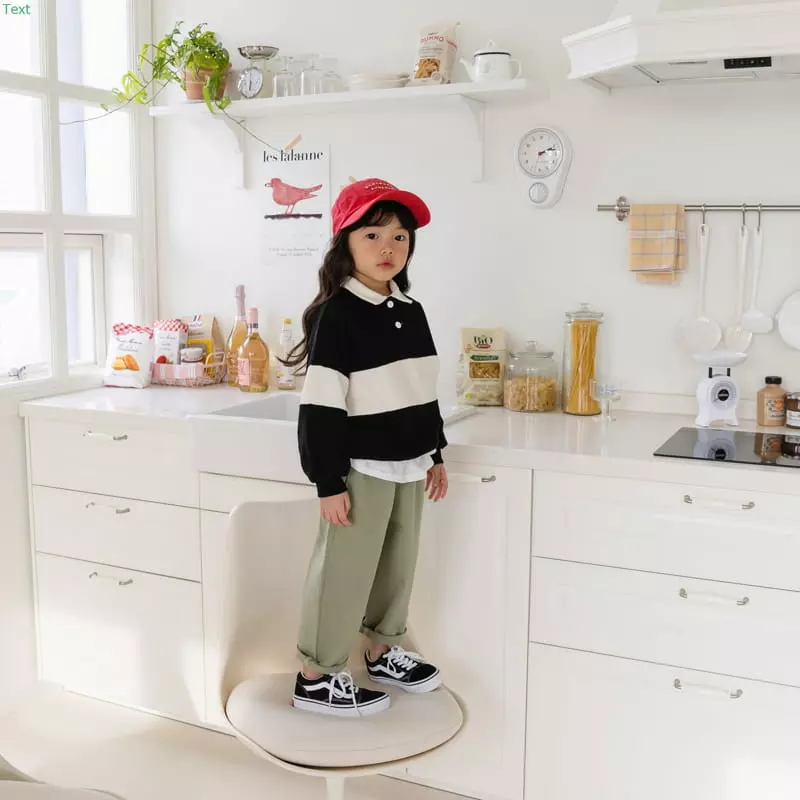 Honeybee - Korean Children Fashion - #minifashionista - Color Collar Tee - 2