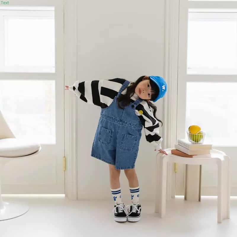 Honeybee - Korean Children Fashion - #todddlerfashion - Denim Dungarees Pants - 2