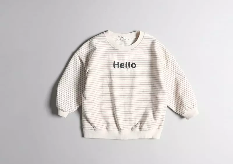 Hyvaa - Korean Children Fashion - #Kfashion4kids - Hellow Stripes Sweatshirt - 3