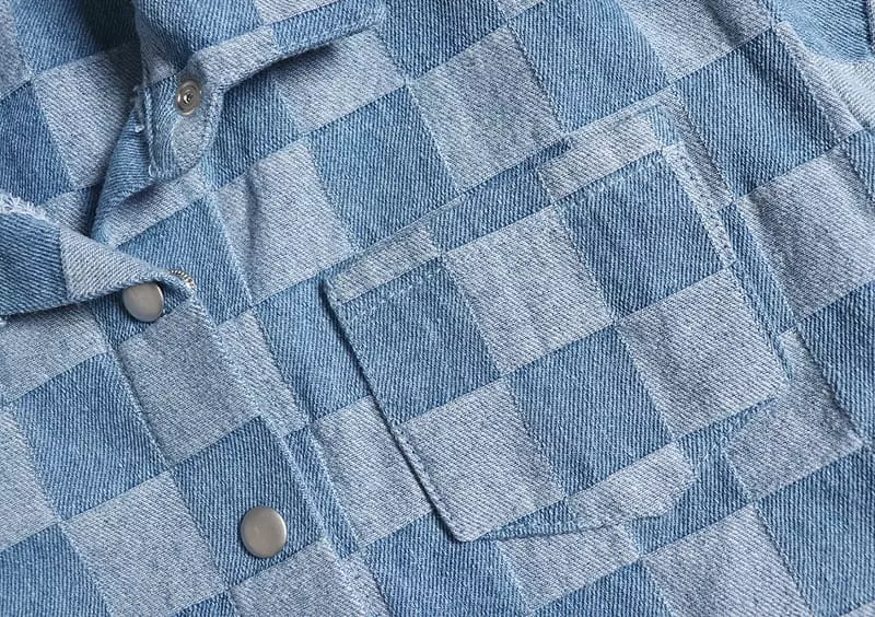 Hyvaa - Korean Children Fashion - #childrensboutique - Block Denim Shirt - 6