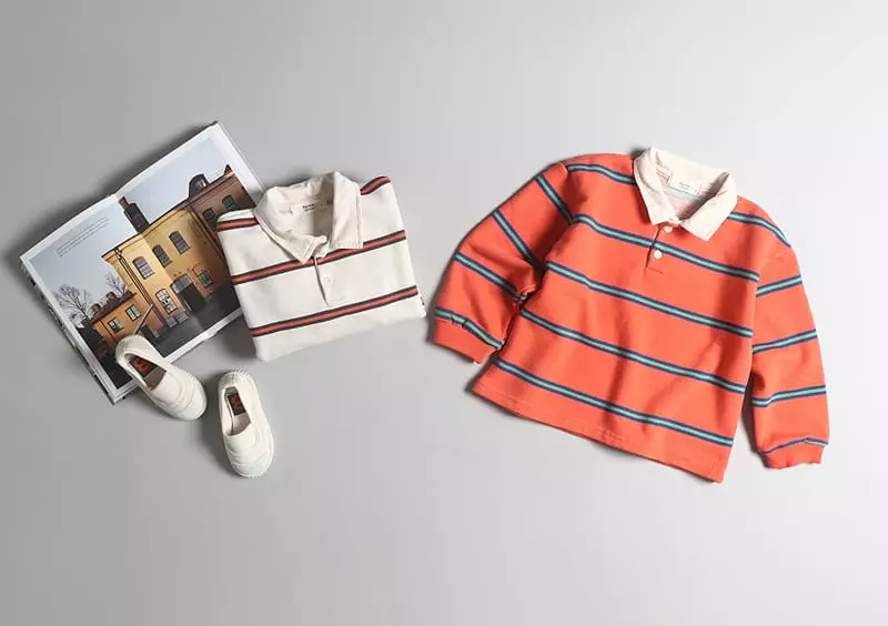 Hyvaa - Korean Children Fashion - #designkidswear - Unique Stripes Collar Tee - 2