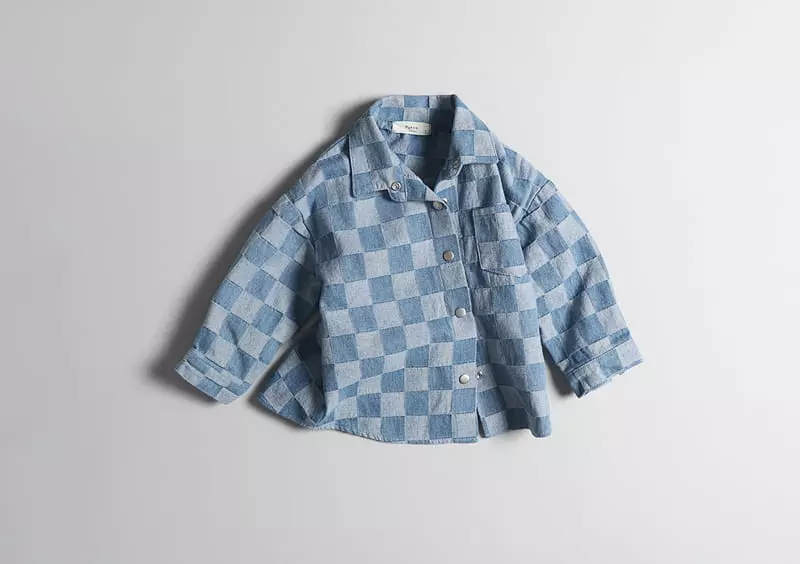 Hyvaa - Korean Children Fashion - #fashionkids - Block Denim Shirt - 9