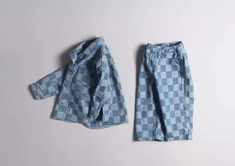 Hyvaa - Korean Children Fashion - #kidsshorts - Block Denim Shirt - 10
